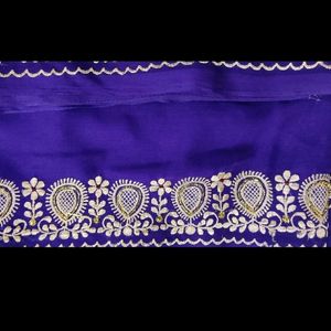 Thread Work Saree With Blouse