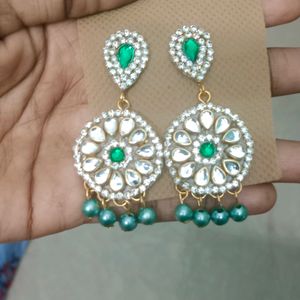 Beautiful Kundhan Earrings Hand Made