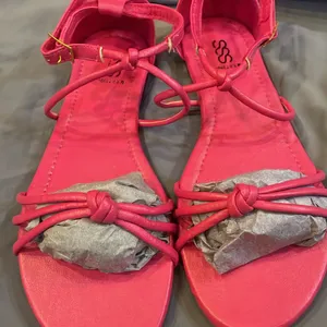 Pink Knot Strap Flats