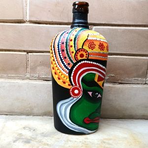 Handpainted Kathakali Bottle Art