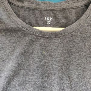 Grey Half Sleeves T-shirt