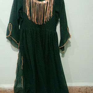 Green Golden Partywear