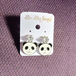 Cute Panda 🐼 Studs.( Single Pair Only)