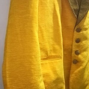 Yellow Intricate Design Suit And Pant