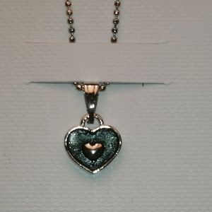 Solid Heart Pendant With Chain