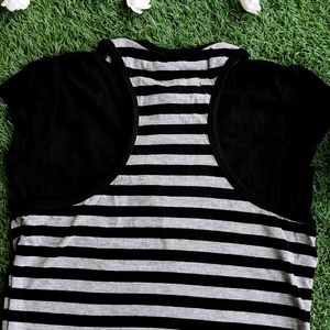 ❗Max: Black/Grey Striped Sweatshirt/Top