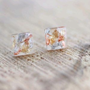 Resin Stud Earrings