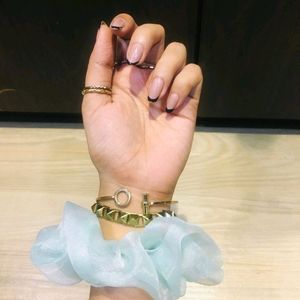 Mint Organza Scrunchies