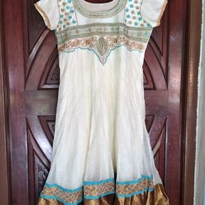 White Anarkali Top in XXL