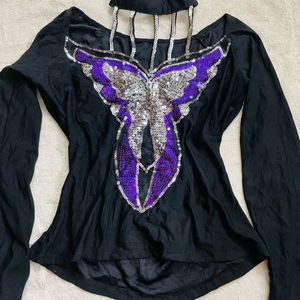 Women  Butterfly Top