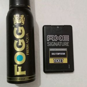 FOGG Fresh AQUA Body Spray + AXE Pocket Perfume