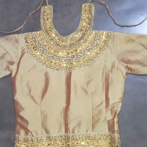 Golden Gown With Shining Stones