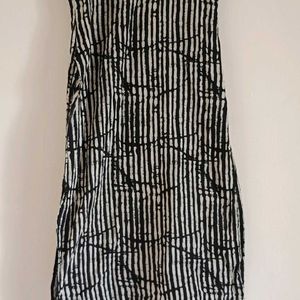 Black N White Cotton Kurti