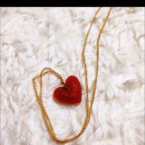 Resin Heart' Pendant Necklace