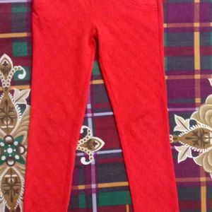 Red Colour Trousers For 10 Years Old Girl