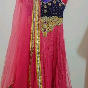 Rose Suit & Dupatta Without Bottom 30 Bust