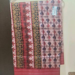 Red Cotton Saree