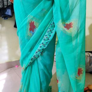 Stunning Sea Green Saree