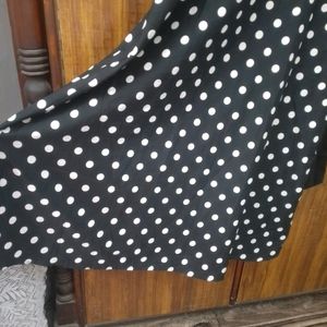 Black And White Dotted Maxi Dress