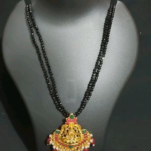 Handmade Black Crystal Necklace