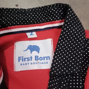 1 To 2 Years Boy Suit Red And Black