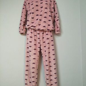 Pink Fleece Nightsuit