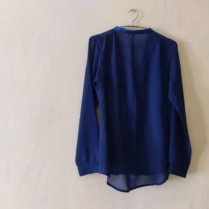 Navy Blue Formal Top