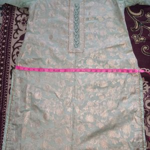 Like New Silk Dress Top Bottom Dupatta XXL