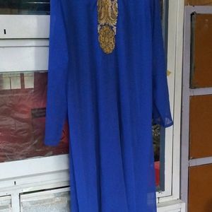 Blue Colour Abaya With Dupatta