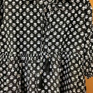 Black And White Pure Cotton Tunic (Wore Only Once)