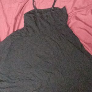 Cute Black Plain Gown For Girls