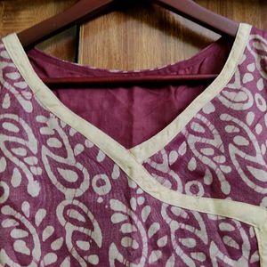 😍♥New Maroon Printed Kurta😍♥