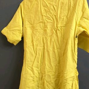 Golden Yellow Cotton Kurta