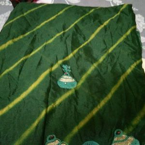 Green Chiffon Saree