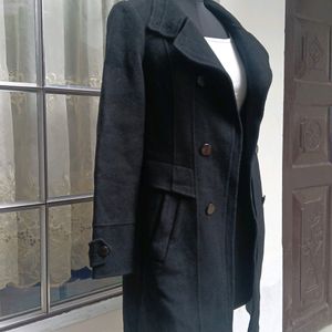 Black Woollen Overcoat