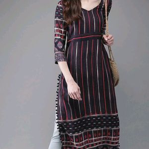 Pom-Pom Design Kurta For Women