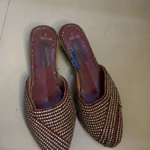 Flat Women Shoe- Rhinestone