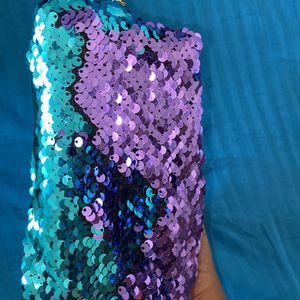 Sequin Made Multicolour Clutch