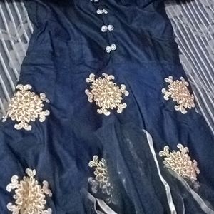 Gown For Wedding With Pant And Dupatta