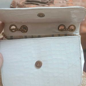 White And Golden Purse( Slightly Used)