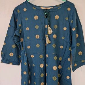 Green A-line Kurta