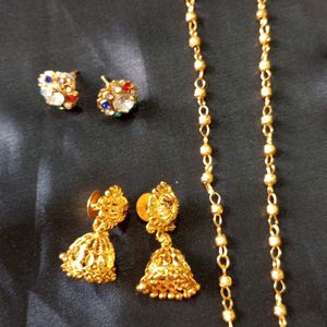 Two Pairs of Earrings , Matar Mala