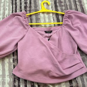 PRETTY HARPA LILAC CROP TOP