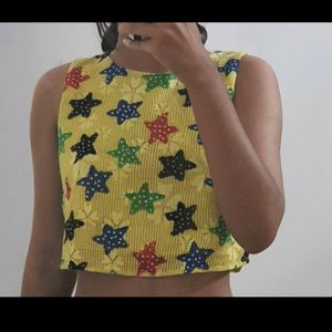 Y2k Star Crop Top