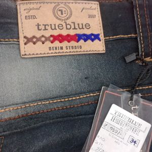 Trueblue Black Jeans Border Line Lite Shade 34 Size