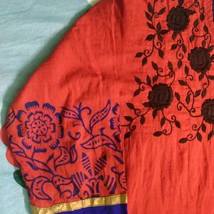 A-Line Beautiful Red Kurti