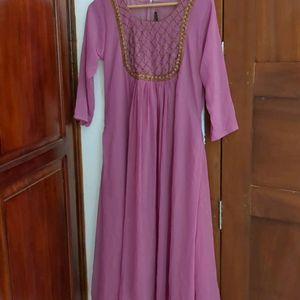 Mauve Shade Bead Work Kurthi