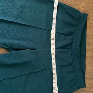 Green Bootcut Ribbed Trousers