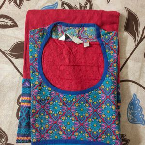 Red Cotton Kurta