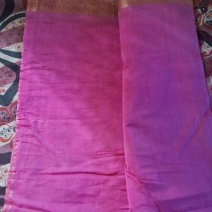 Pink Cotton Silk Saree